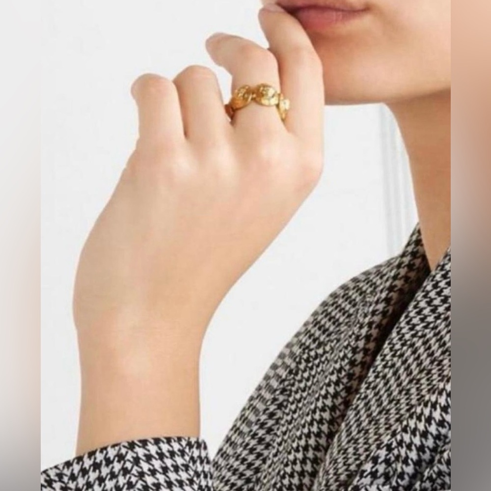 Versace gold-toned Medusa ring NWT - Picture 2 of 9